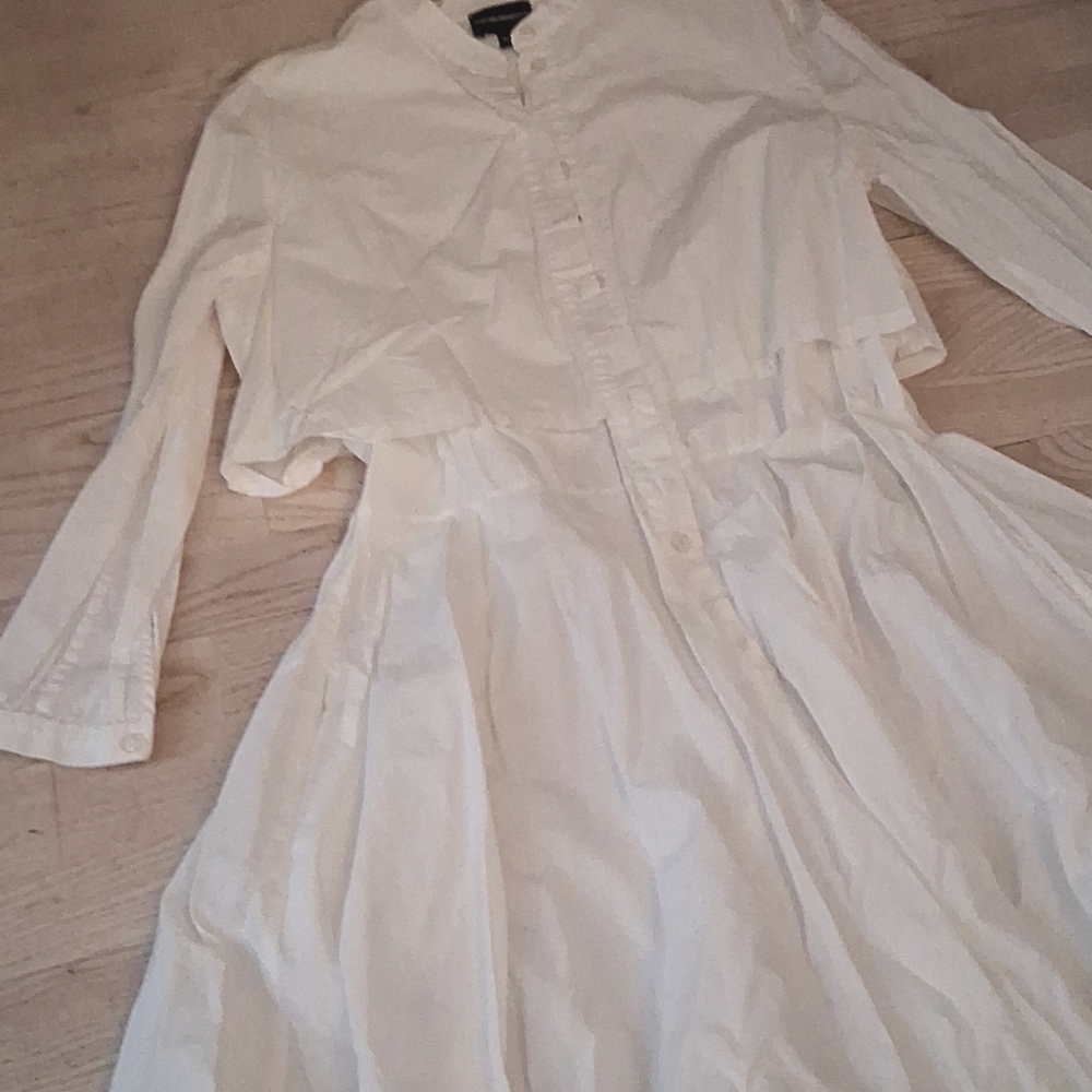 Emporio Armani White Casual Dress *46 W. Jacekt Like Button  Top